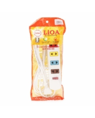 Ổ cắm kéo dài cao cấp nhíp đàn hồi 4S LiOA 4S3W dây 3m