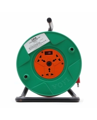 Ổ cắm kéo dài quay tay kiểu Rulo to LiOA QT50-2-15A 50m x 2 15A